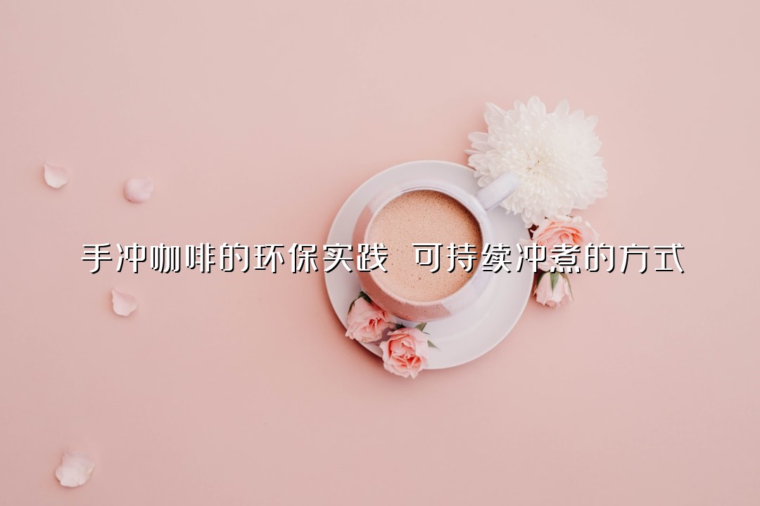 手冲咖啡的环保实践 可持续冲煮的方式